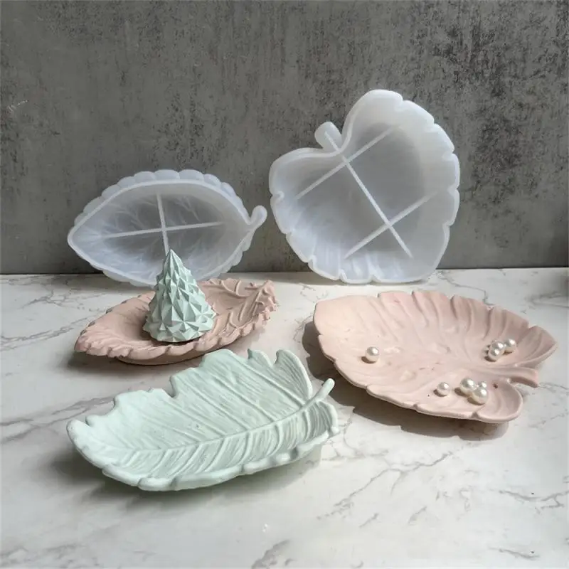 

New Leaf Plate Silicone Mold Leaf Plate Storage Tray Gypsum Drip Mold Mirror Mold