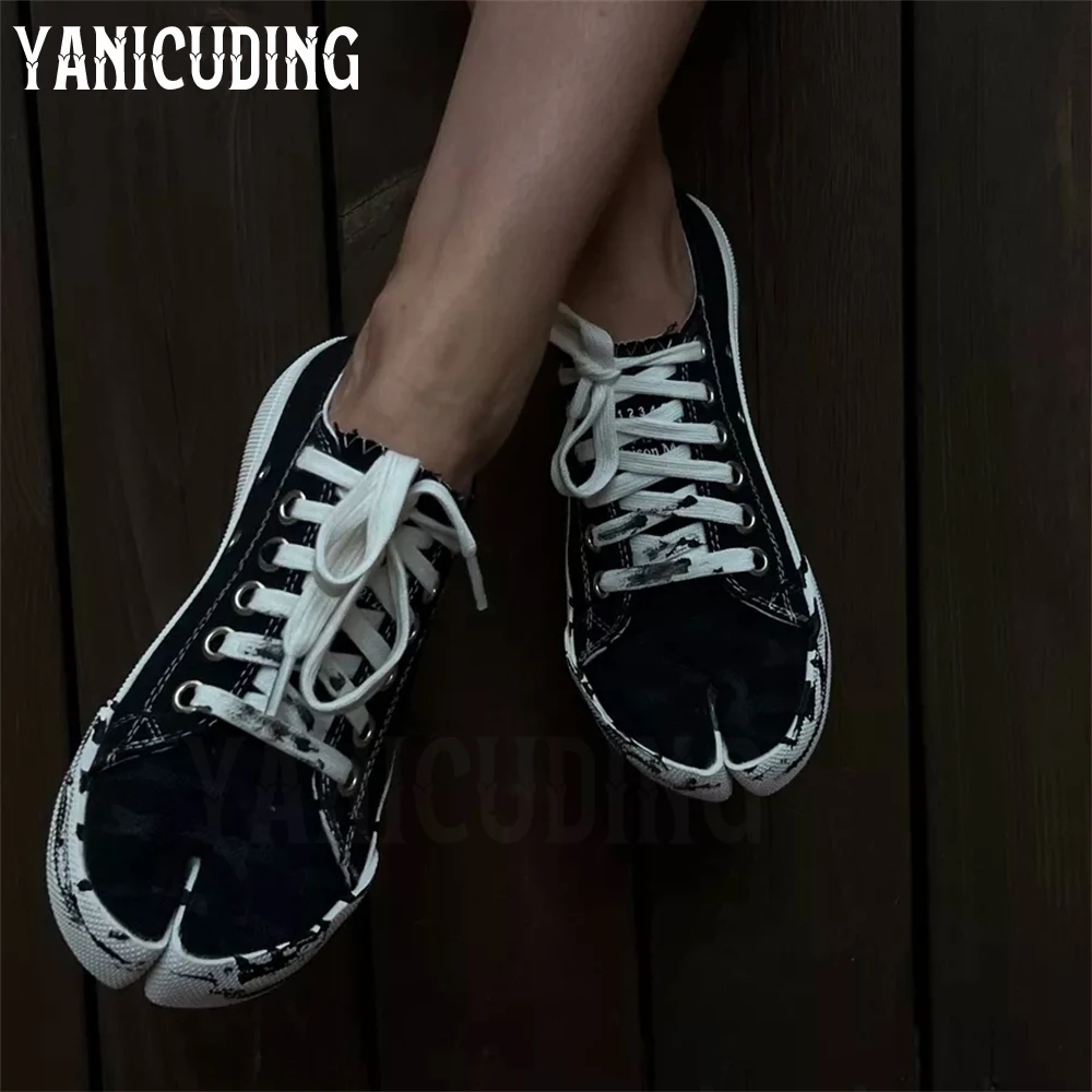 Черные кроссовки таби с маслом новинка дизайнерские модный стиль удобная