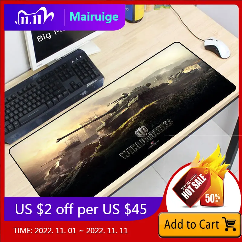 

Большой резиновый коврик для мыши Mairuige World of Tanks, стильный игровой коврик для мыши для ПК, ноутбука, игровой коврик для мыши для LOL CSGO, DOTA