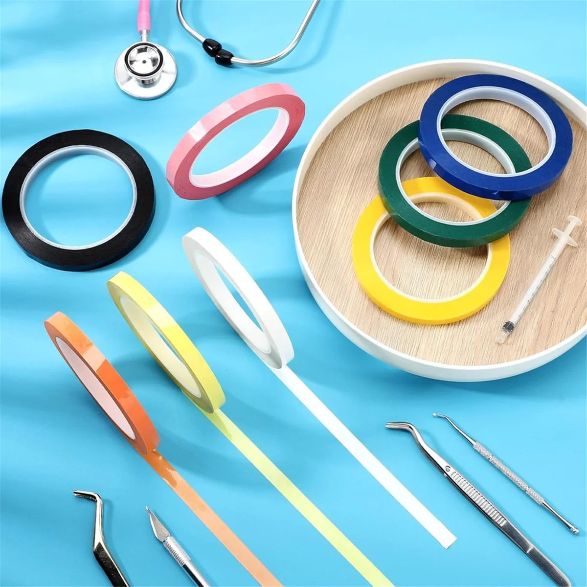 8 рулонов цветной магнитной ленты 65 м/Д X 1 0 см/Вт идентификационная лента для