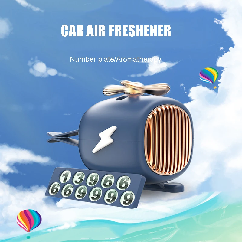 

Car Air Aromatherapy Freshener Clip With Number Plate Outlet Propeller Ornaments Fragrance Decoration Auto Interior Accessories