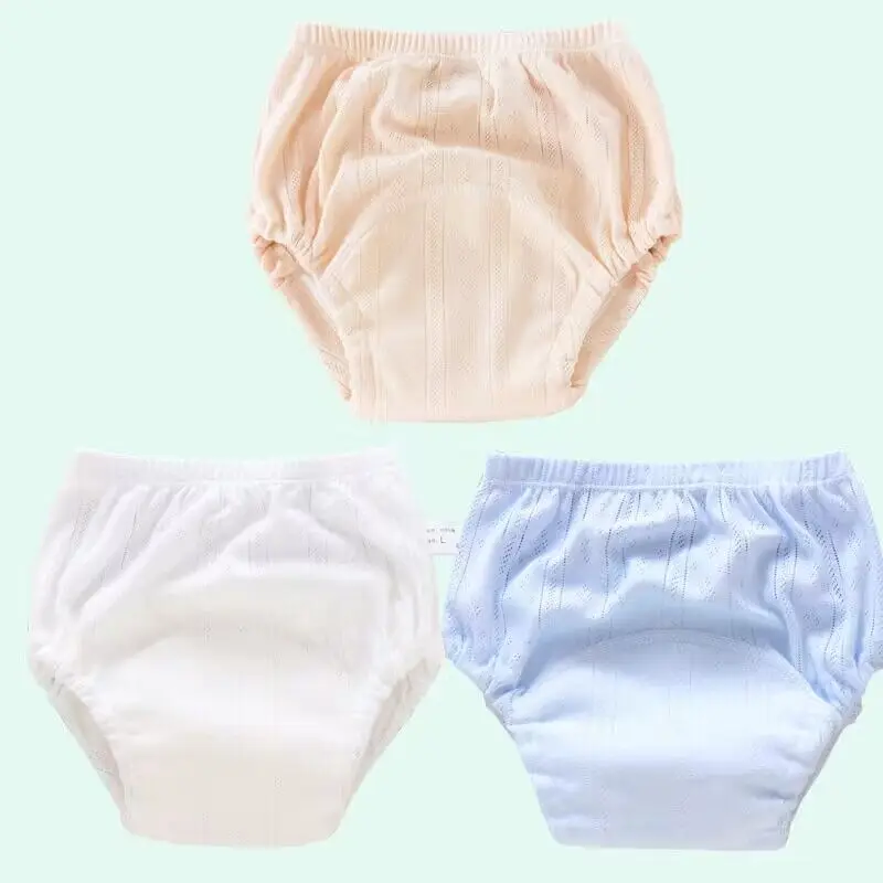 3PC Baby Shorts Washable Underwear Boy Girls Cloth Diapers Training Pants Reusable Nappies Infant Panties images - 6