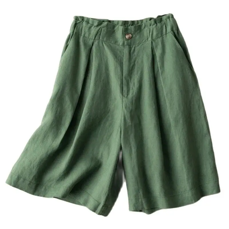 

Cotton pants women's shorts Capris 2022 spring and summer wide leg pants P3 671