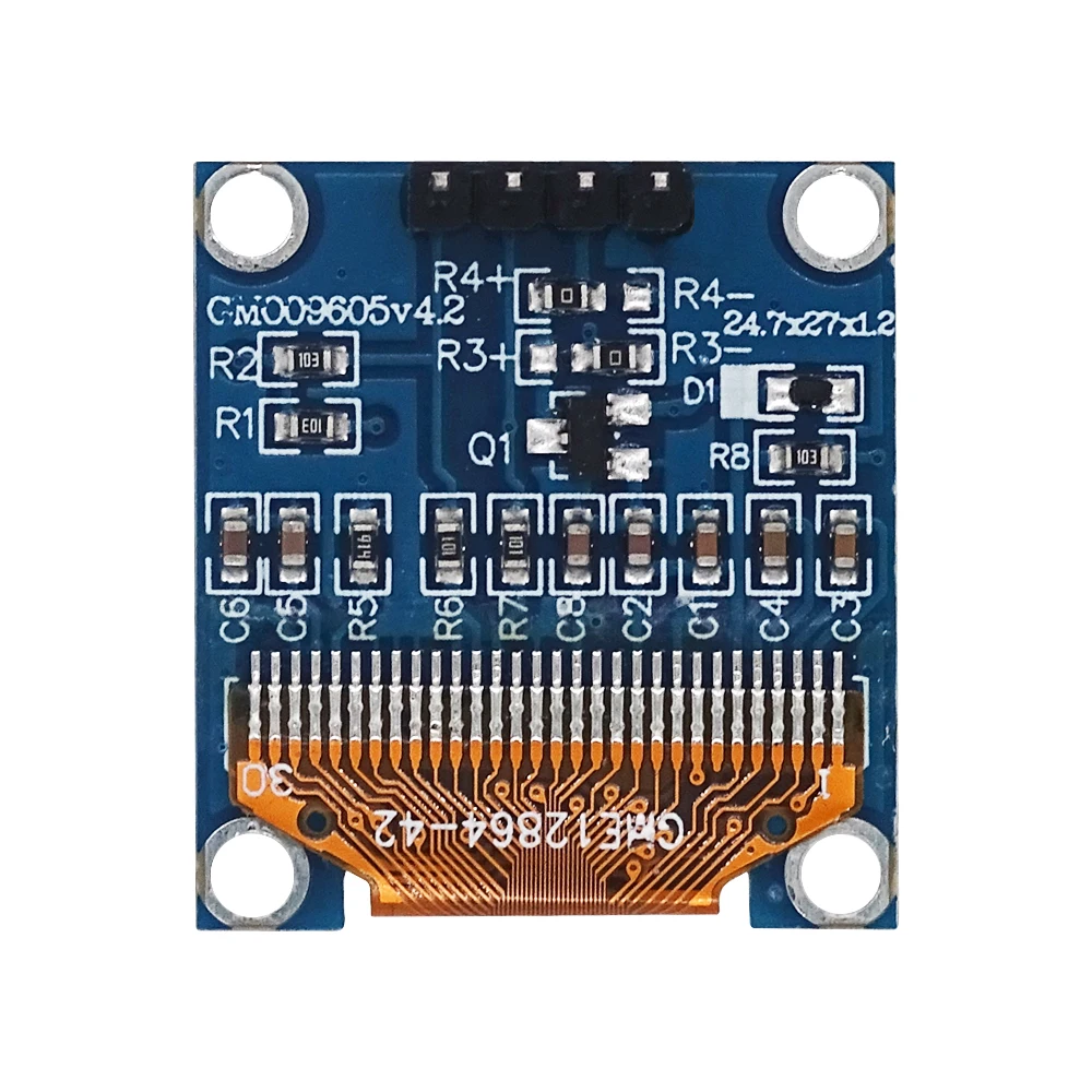 HZWDONE 0 96-дюймовый модуль OLED-дисплея SSD1306 I2C IIC SPI 4-контактный желтый и синий