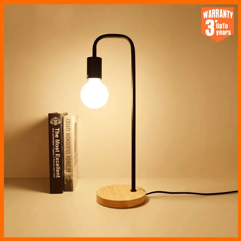 

Xiaomi Loft Vintage Desk Lamp 2 Colors Traditional American Countryside Wooden Edison Table Lamps Nordic Metal Table Fixtures