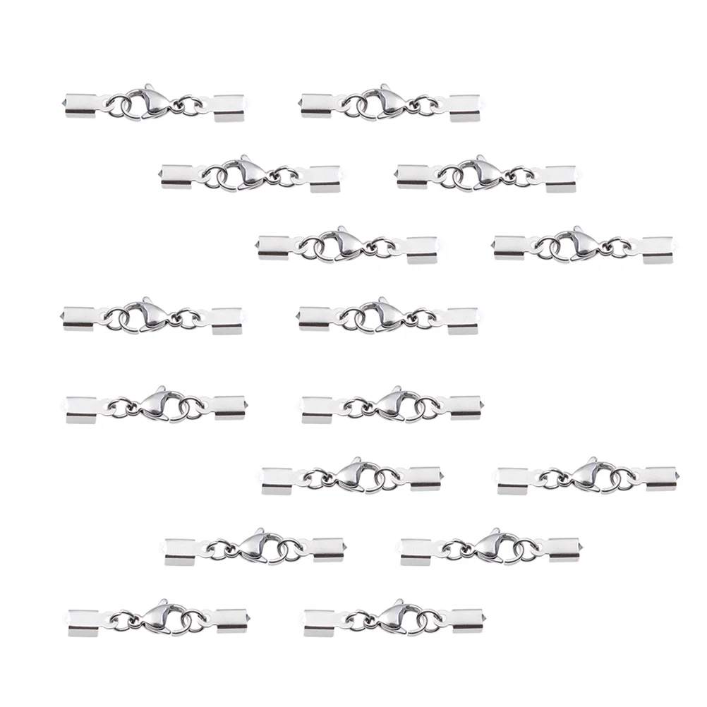 

30 Pcs Lobster Claw Clasps Stainless Steel Trigger Clips Snap Hooks Bag Key Ring Charms Findings Jewelry Necklace Making Clasps