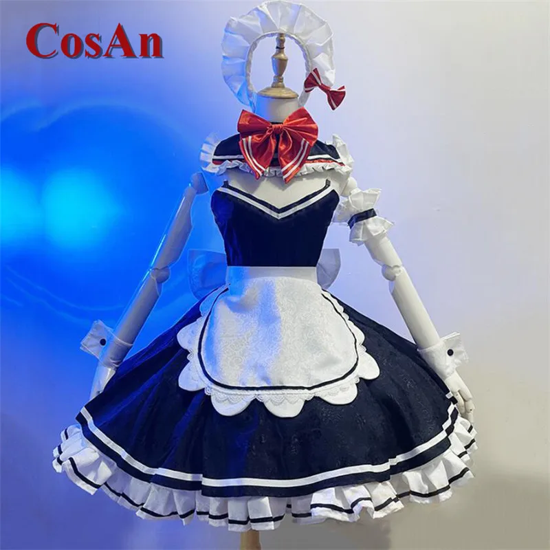 

CosAn Anime VTuber Hololive EN Watson Amelia Cosplay Costume Sweet Maid Dress Activity Party Role Play Clothing Custom-Make