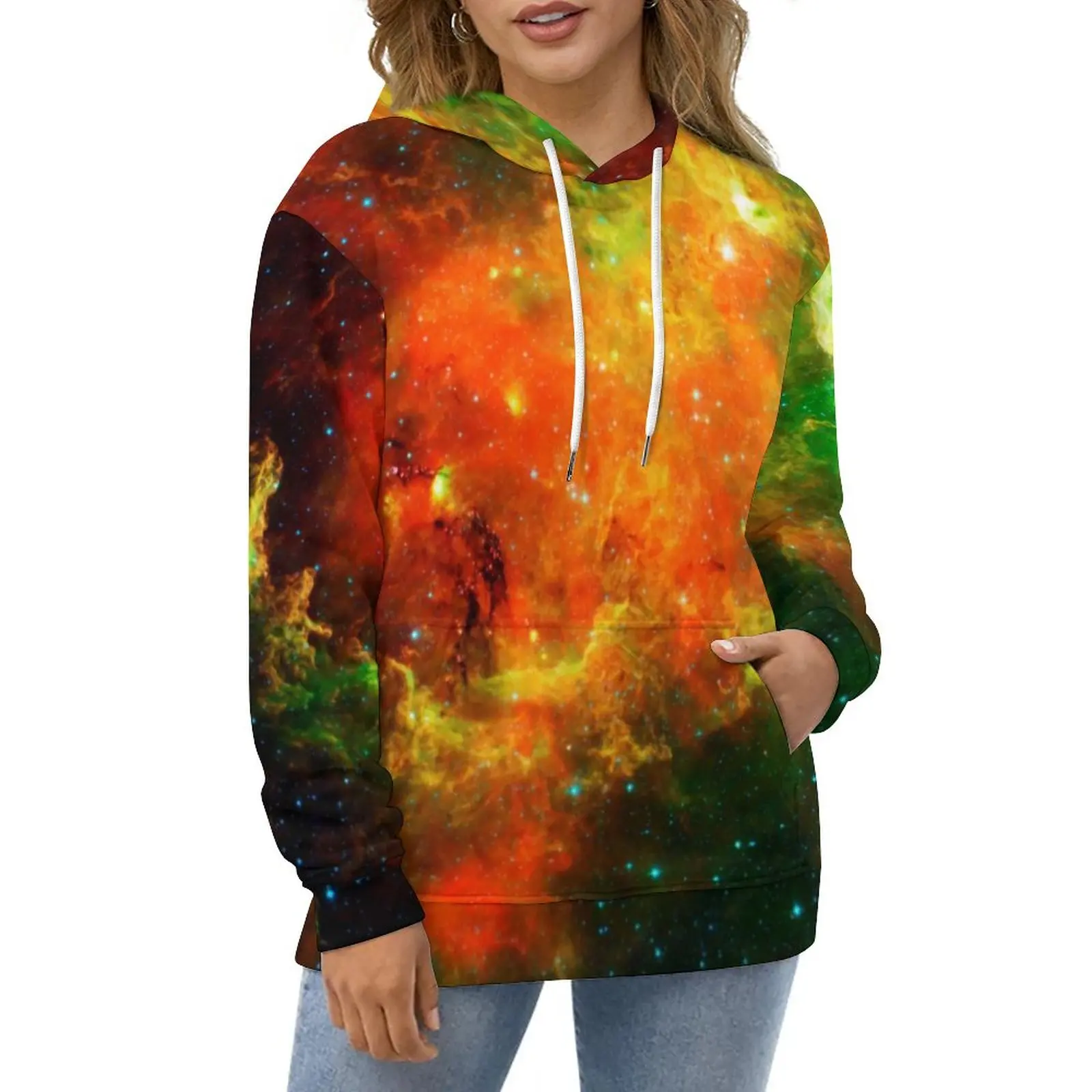 

Colorful Starry Nebula Hoodies Unisex Galay Print Street Style Casual Hoodie Autumn Long Sleeve Trendy Graphic Sweatshirts