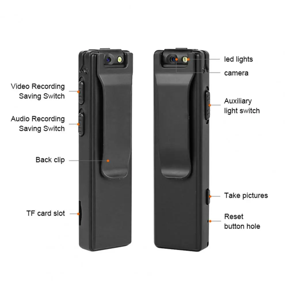 

Mini Body Camera 1 Set Convenient Night Vision Lightweight Wireless Small Camcorder Pocket Video Recorder Office Supplies