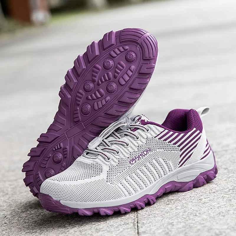 Fujeak Breathable Ladies Casual Sneakers Women Running Shoes Outdoor Walking Jogging Sneaker Lace Up Light Mesh Athletic Shoes
