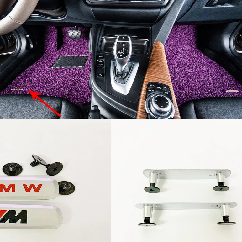 Автомобильные коврики металлические наклейки для BMW M Power Performance M3 M5 G01 F20 G30 F30 F31 E36