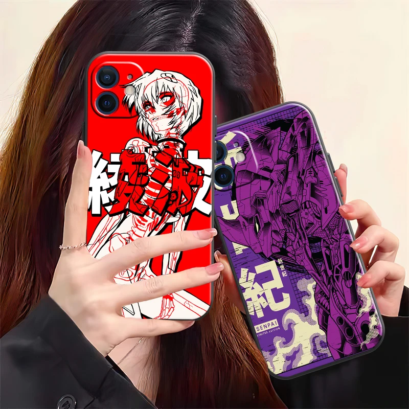 

EVANGELION Anime Funda Phone Case For iPhone 11 13 12 Pro Max 12 13 Mini X XR XS MAX SE 2020 7 8 6s Plus Celular TPU Back Cover