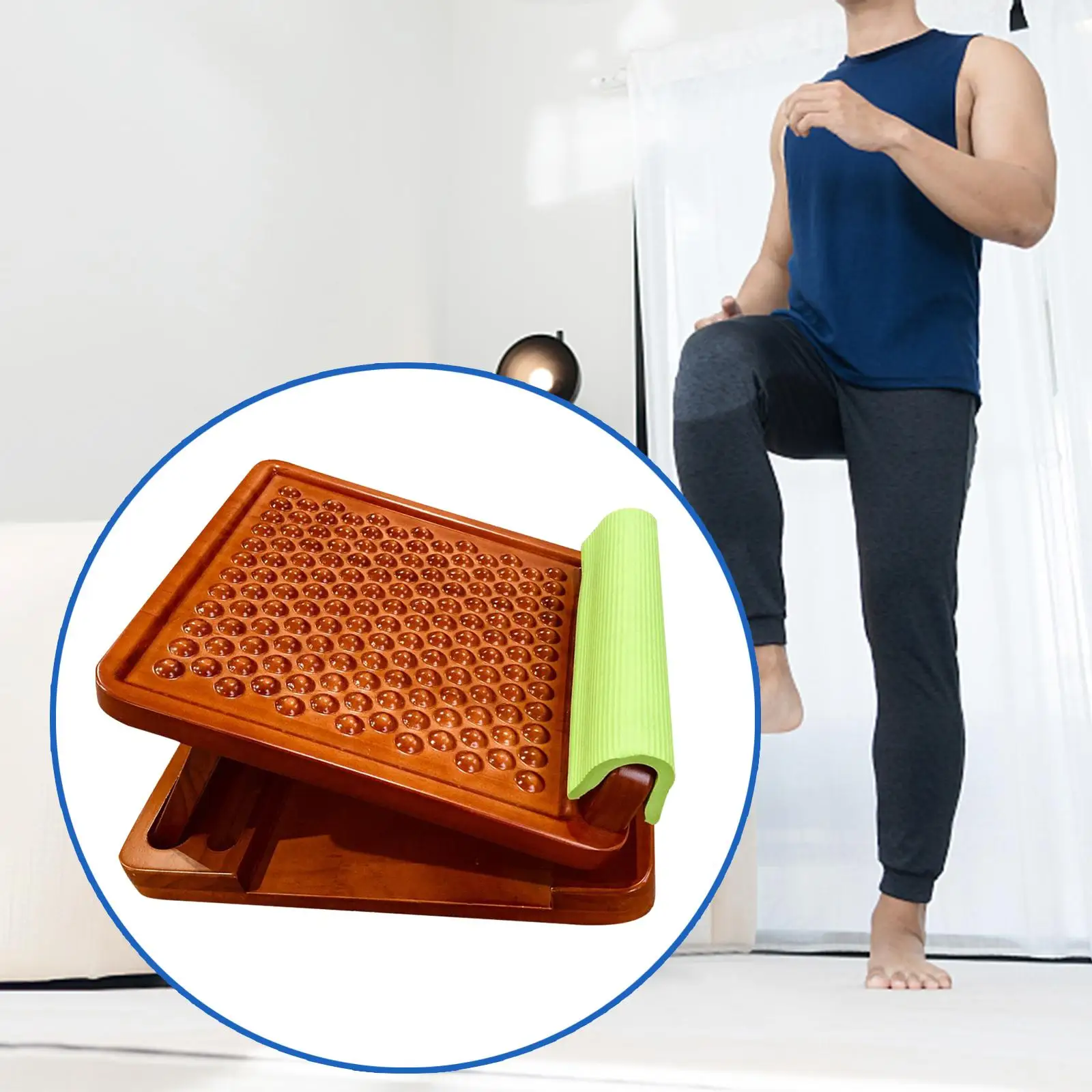 

Professional Solid Wood Slant Board Calf Stretcher Foot Incline Board Anti Slip Fitness Pedal Adjustable for Ankle Exercise