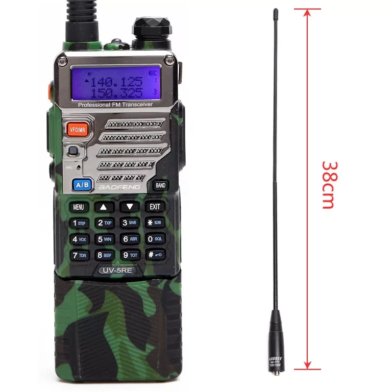 

UV-5RE Walkie Talkie 8W, мощная Двухдиапазонная рация 3800 мАч, диапазон 10 км, двусторонняя радиосвязь cb, обновление UV 5RE + стандартная антенна