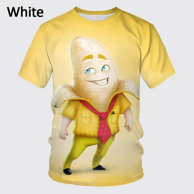 

Funny Banana 3D Printing Men's Cool T-shirt Neutral Summer Fruit Food Crew Neck Top Fashion Hip Hop Casual Short Sleeve