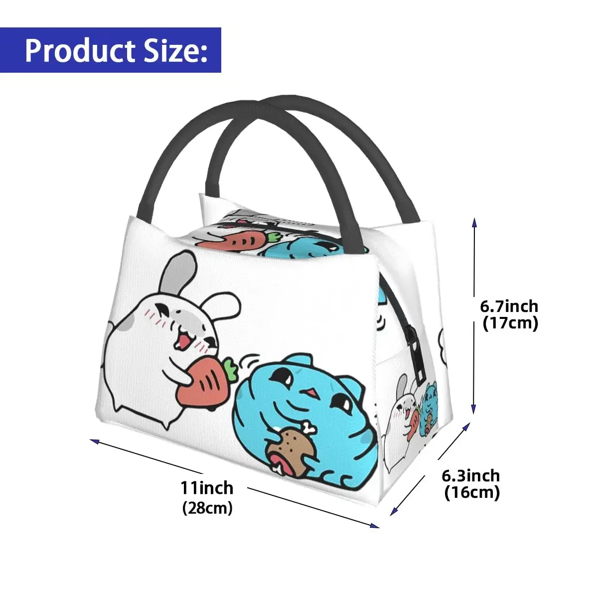 Комикс кошка багги ланч-сумки изолированная коробка для бенто Портативная сумка