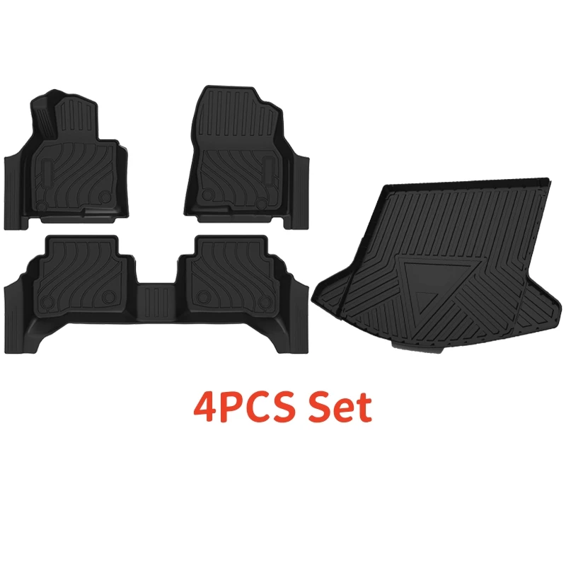 Для Mazda CX-5 2017-2025 коврики из ТПЭ с защитой порога, всепогодные противоскользящие коврики для багажника, напольные вкладыши