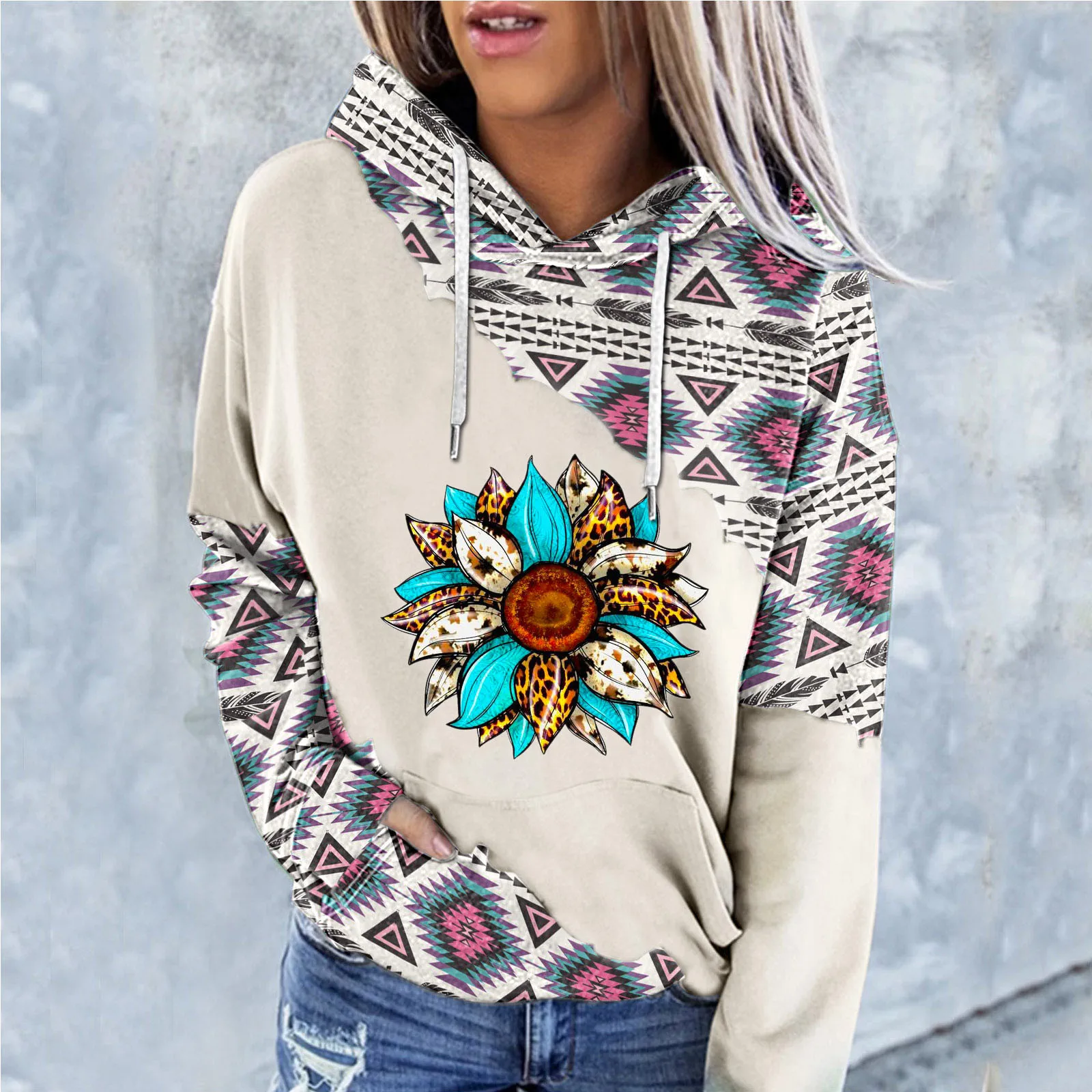 

Hoodies For Women Fall Casual Loose Top Sweatshirt Fashion Print Long Sleeve Shirt Pullover Women Long Shirts Leggings