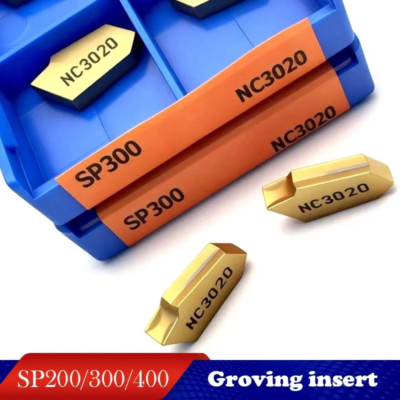 Высокопроизводительная твердосплавная пластина для точения канавок SP200 SP300 SP400 NC3020 NC3030 PC9030 Инструменты для обработки нержавеющей стали