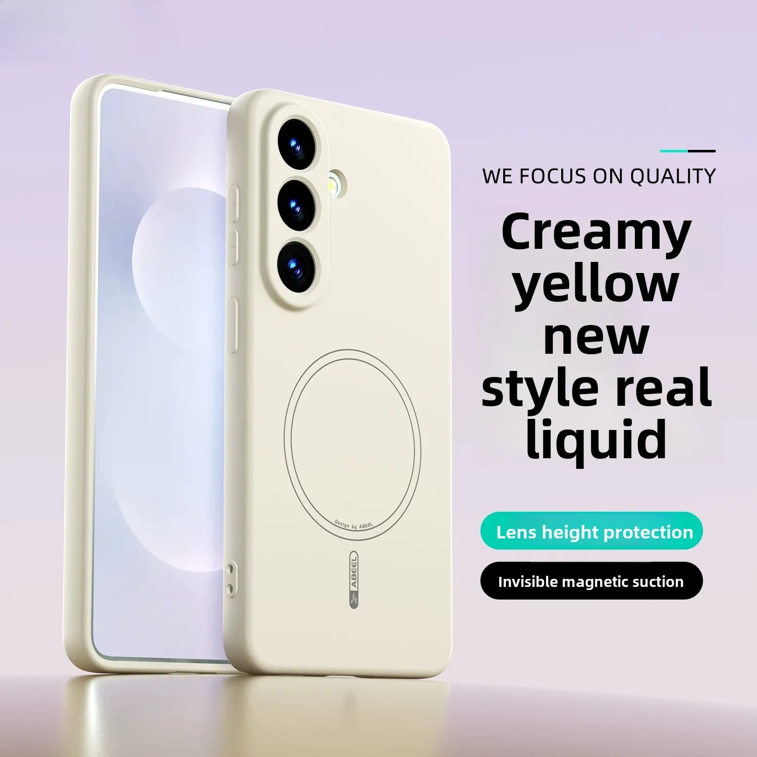 Фото Чехол для Samsung S25FE из жидкого силикона, приятный на ощупь, с магнитной защитой от падений, для Samsung Galaxy S25 FE, с поддержкой беспроводной зарядки №2