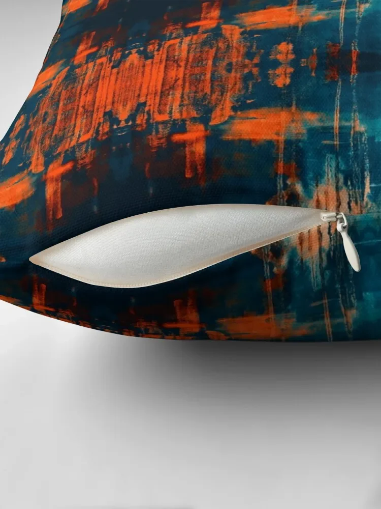 Гранж сгоревший оранжевый бирюзовый синий темно-синий и черный Живопись ГРАФИТИ