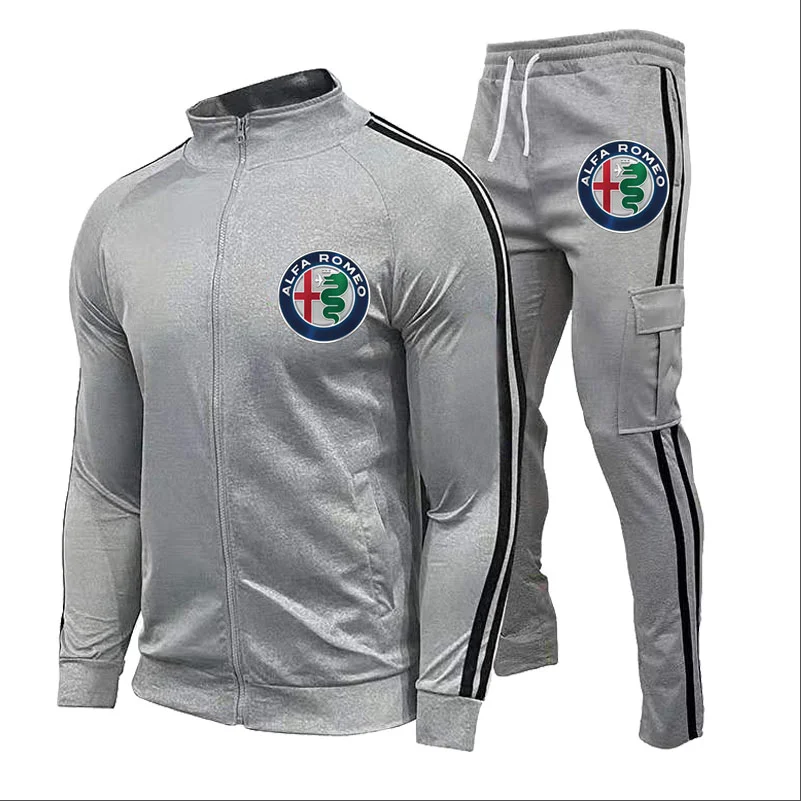 

NEW Fashion Men ALFA ROMEO Motors Car Logo Print unisex Sweatshirt Men Hoodie Casual Fleece Hoodies Pants Suit 2pcs