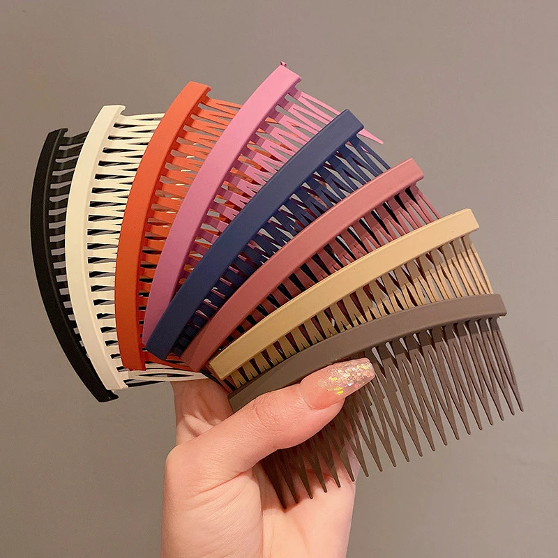 

French Hair Side Combs Plastic Comb Hair Clip Combs Accessories For Girls Women DIY Clip Frosted Insert Comb Hair Accessories