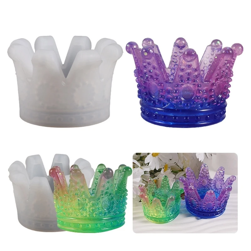 

Diy Crystal Candle Cup Crown- Storage Box Mold Jewelry Resin Mirror Bottle Mold