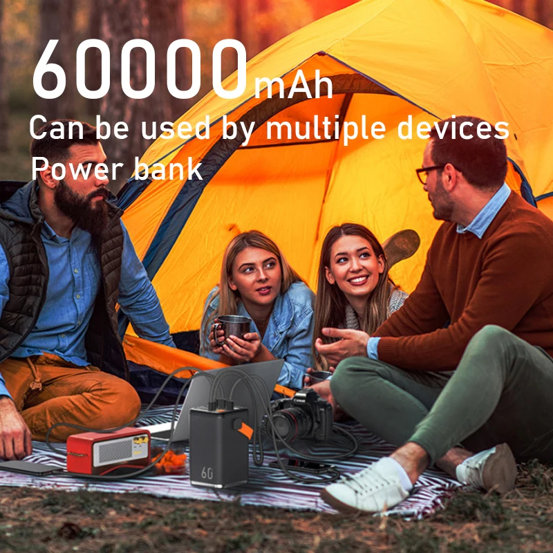 Сверхбыстрая зарядка мощностью 60000 мАч Bnk 35 Вт Hgh-Power Eergy Sorage Pwer Spply Mlti-port Carging Otdoor |