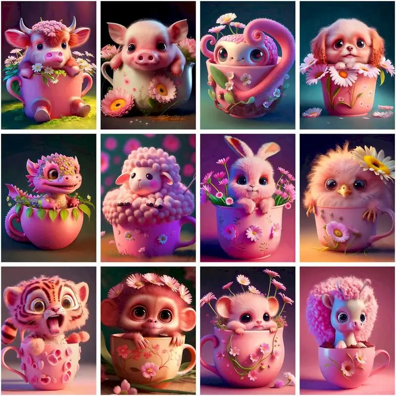 

CHENISTORY Picture By Number Flowers Bird Painting By Numbers On Canvas For Adults Children Modernhome Decoration Gift