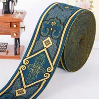 25yards 8cm embroidery lace woven jacquard ribbon trims pattern for curtain sofa clothing straps accessory jacquard ribbon