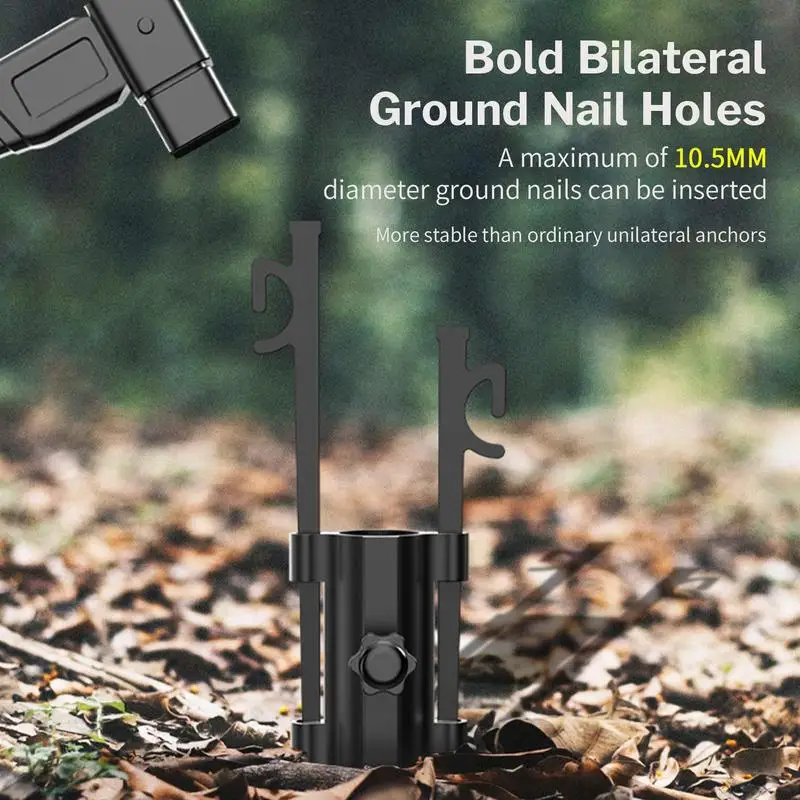 

Camping Tent Rod Holder Fixer & Ground Nail Reinforced Windproof Awning Rod Holder Portable Tent Fixed Tube Pole Stand For Camp