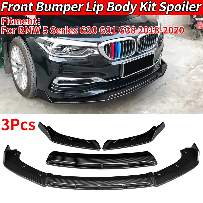 For BMW 5 Series G30 G31 G38 2018-2020 Car Body Kit Accessories ABS Front Bumper Lip Spoiler Chin Guard Diffuser Cover Deflector