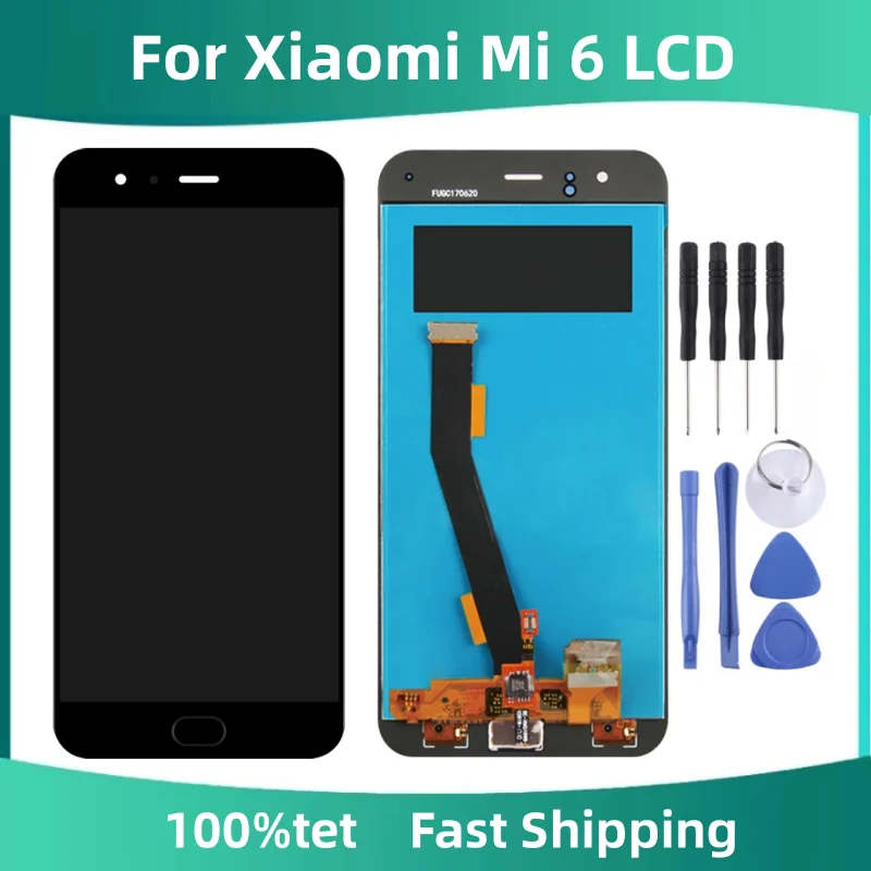 

5.15" Mi6 LCD For Xiaomi Mi 6 Display With Frame Mi 6 LCD Fingerprint Display Touch Screen Glass Panel Assembly