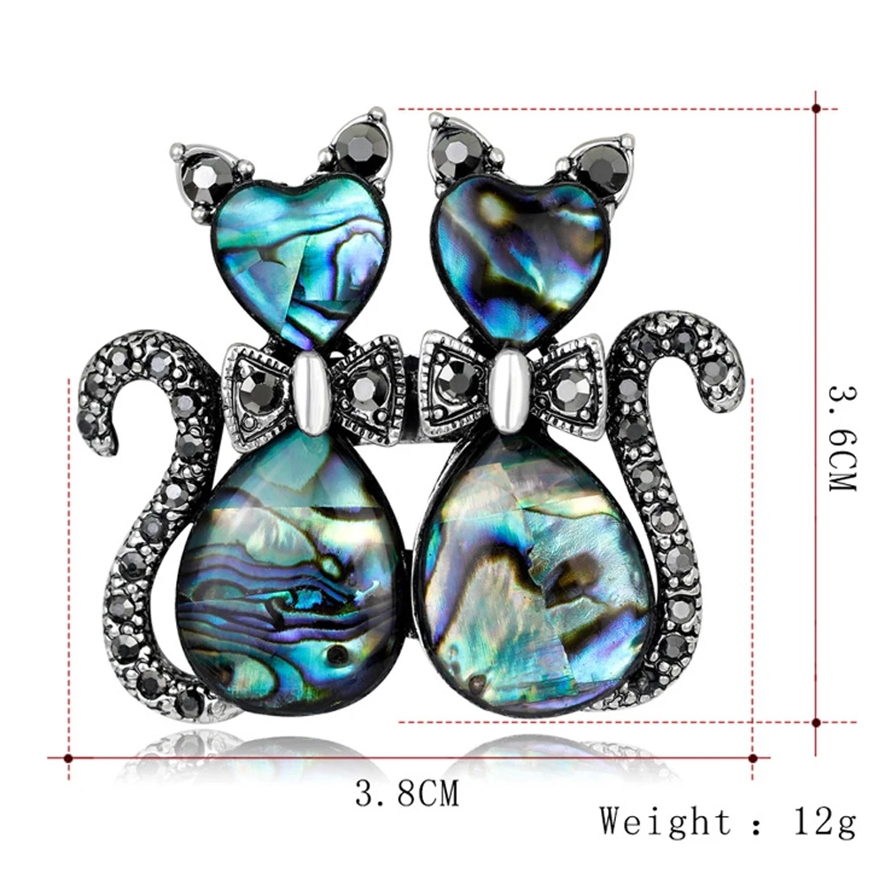 Эмалированная металлическая брошь с изображением котенка животного