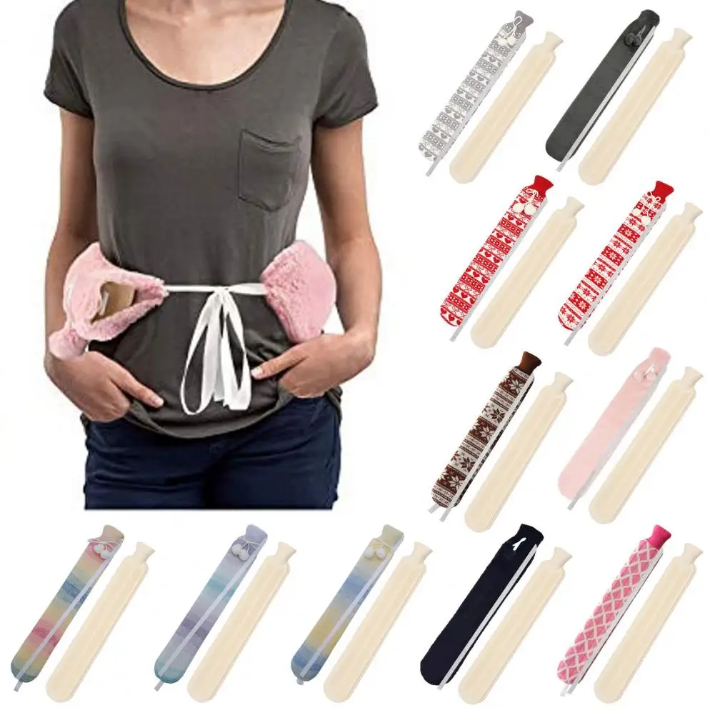 

1L Hot Water Bottle With Cover Super Soft Plush For Neck And Shoulder, Back, Legs,Waist Warm Body Hot Water Bottle Long