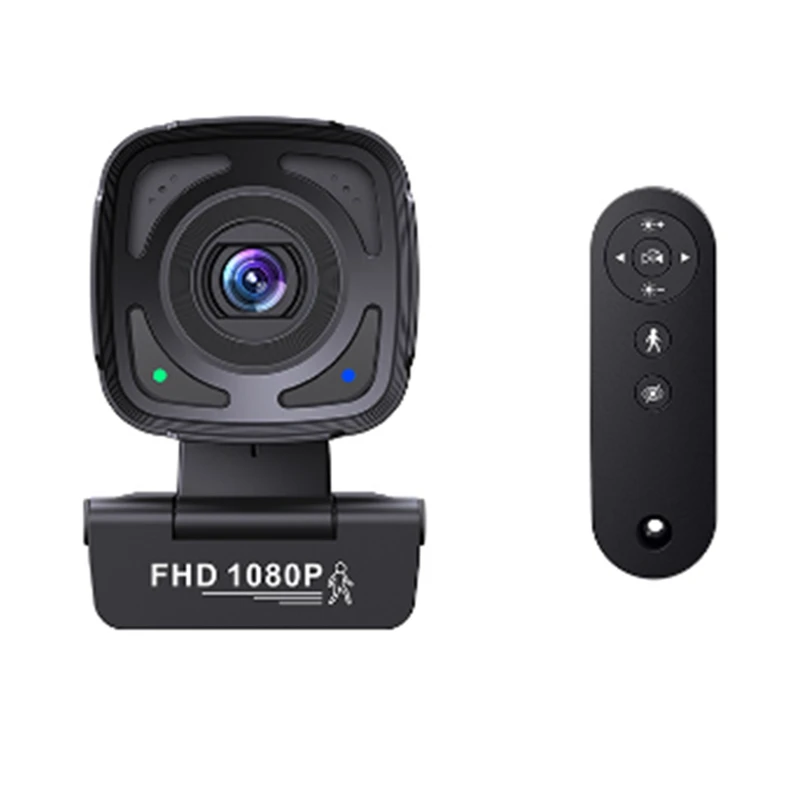 

Webcam 1080P Auto Tracking Streaming Camera Mini Cameras 1080P 30Fps Webcam With Remote Control Camera