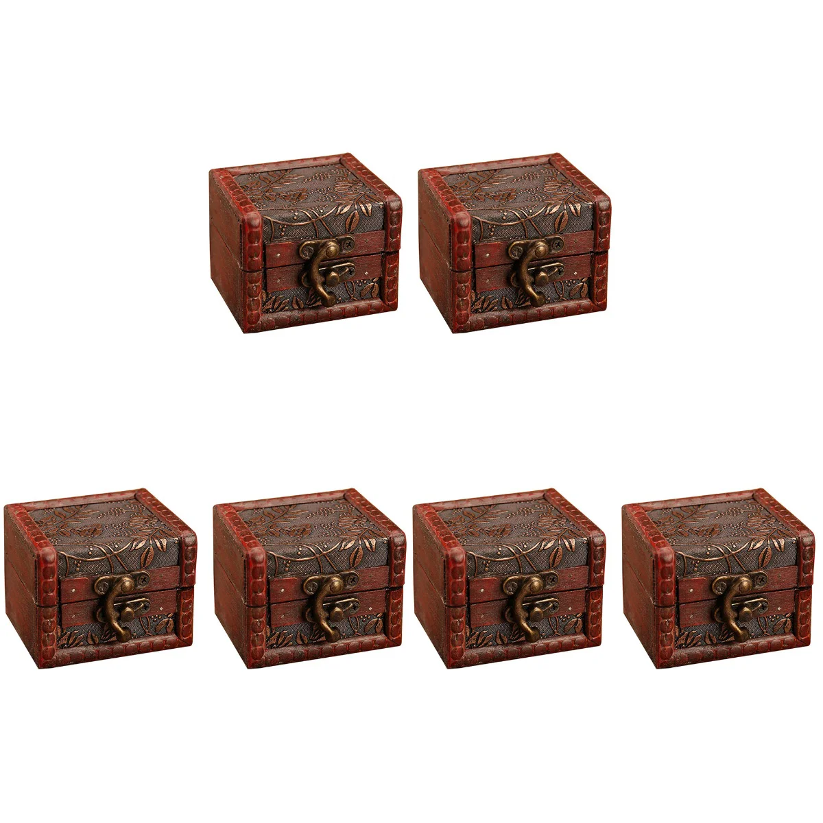 

Box Jewelry Wooden Storage Case Organizer Boxesmini Holder Vintage Gift Desktopearrings Retro Containers Trinket Blanket