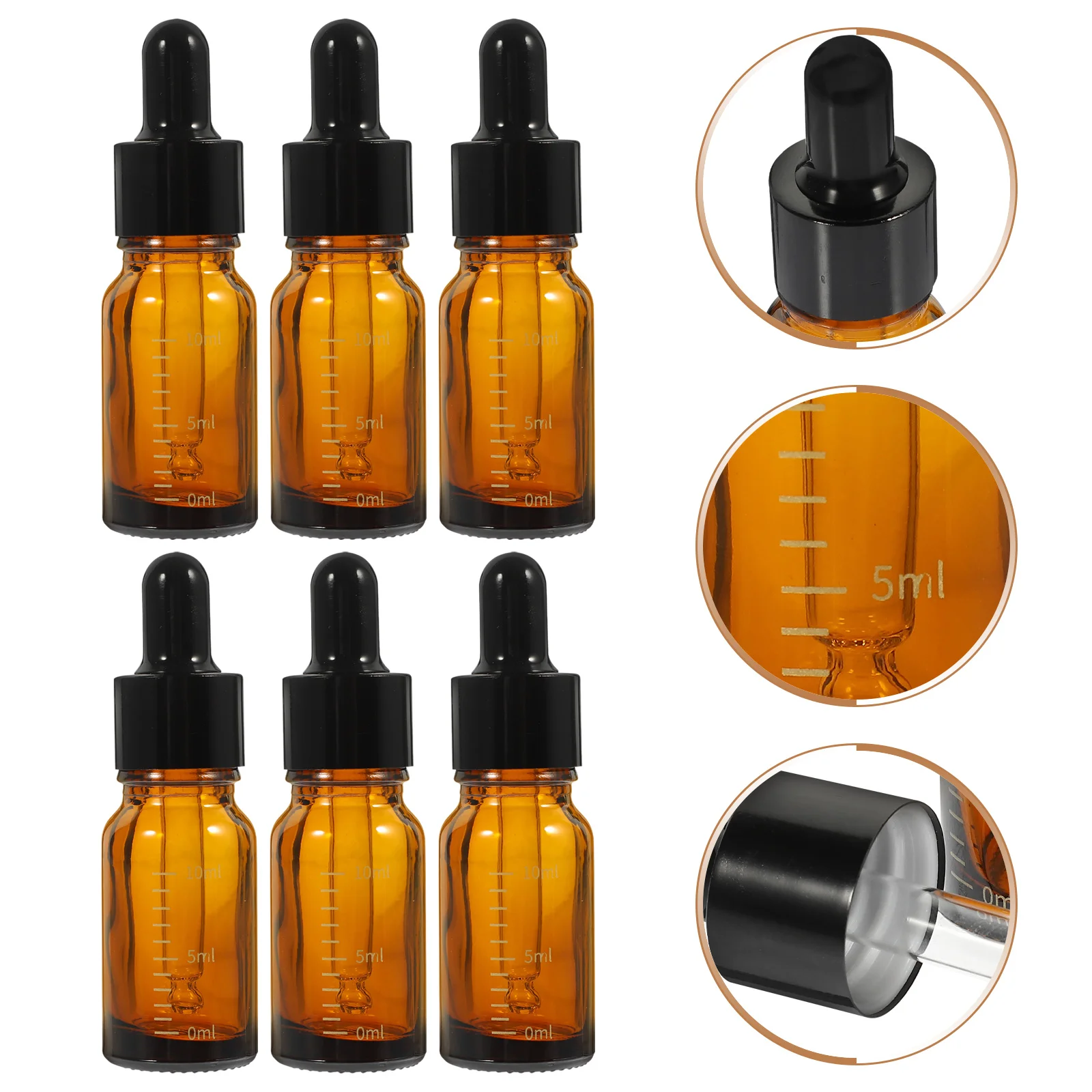 

Dropper Amber Oil Eye Sample Essential Pipette Cap Perfume Mini Vial Travel Black Container Dropping Tincture Brown Toiletries