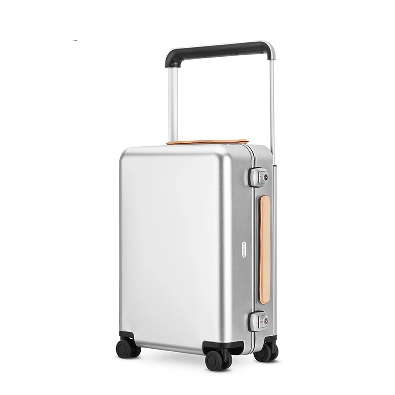 Aluminum magnesium alloy trolley case full aluminum trunk wide trolley 20 inch suitcase business high-end boarding case