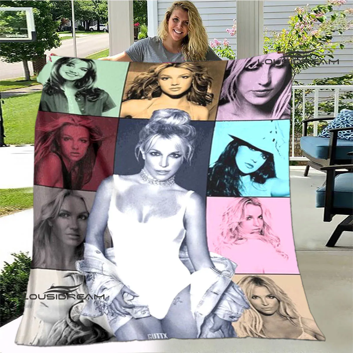 Одеяло с принтом Star Britney Spears фланелевые теплые одеяла мягкое и удобное одеяло