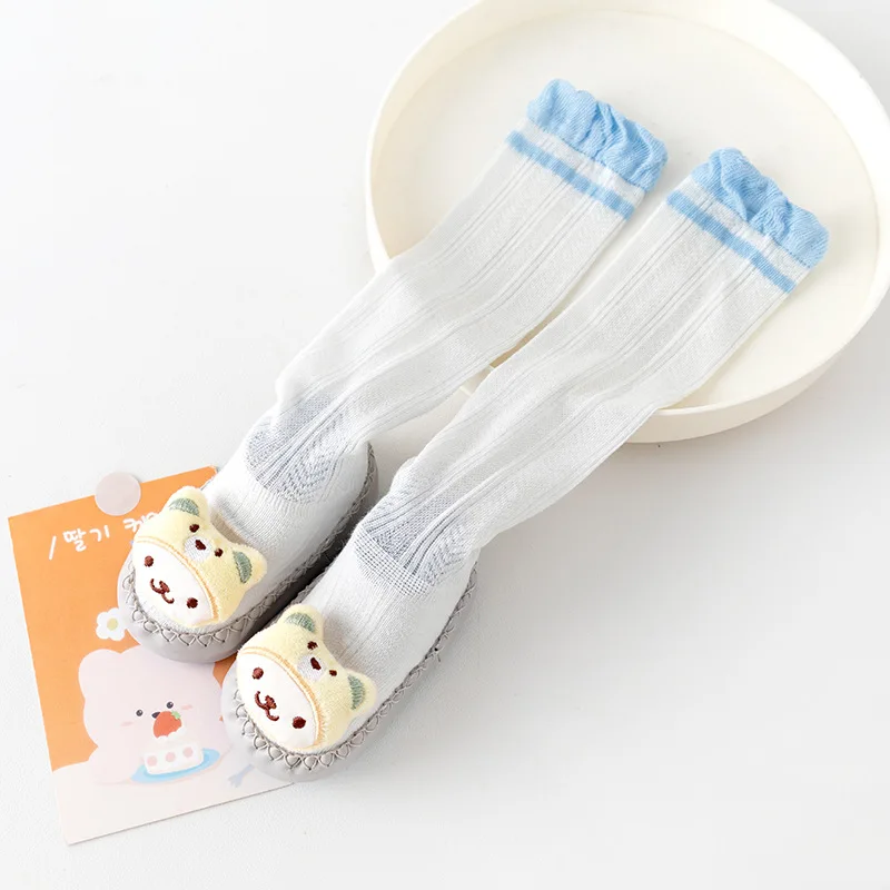 Лето 2024 тонкие длинные сетчатые носки для пола против комаров дышащая удобная