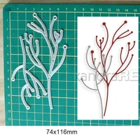 2 pcs tree branch frame metal cutting dies scrapbooking stencils decorative christmas album craft card making template supplies