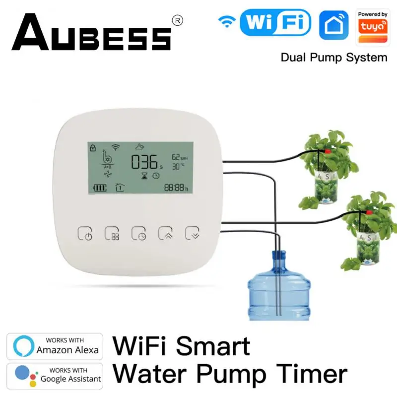 

Tuya WiFi Smart Watering Machine Machine Automatic Micro-drip Irrigation System Plants Irrigation Controller System For Alexa