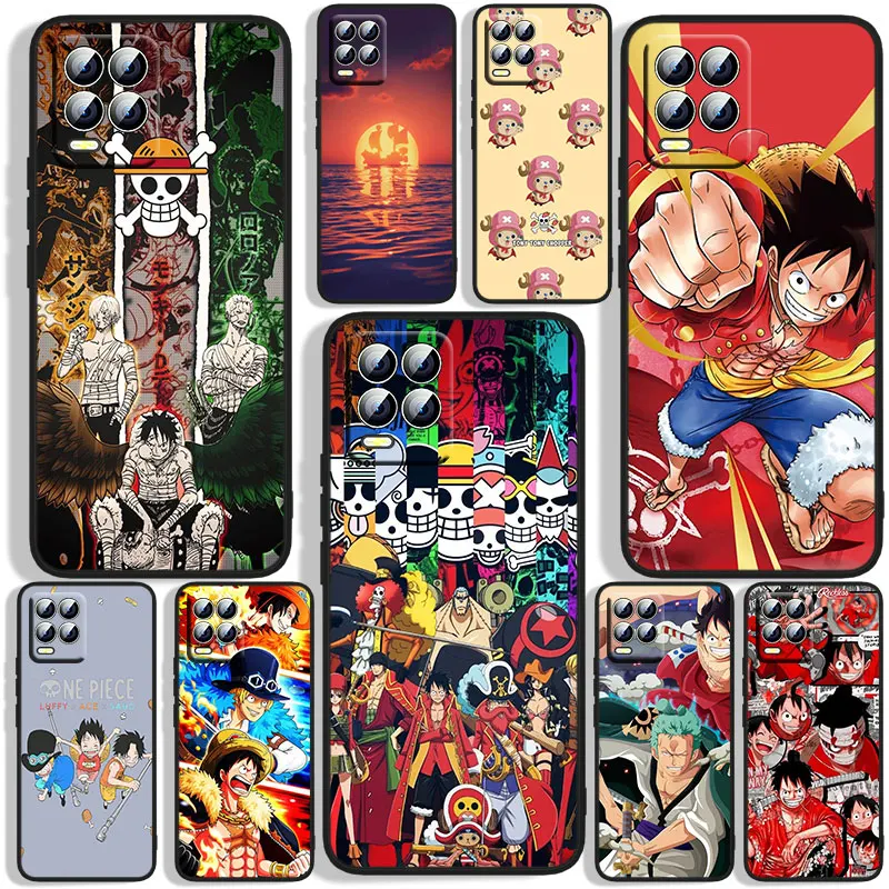 

Cartoon D-Luffy Ones Pieces Phone Case For OPPO Realme 5 6i 6s 7 7i 8 8i Pro 5G Realme Narzo 50A Narzo 50i Black Cover Funda