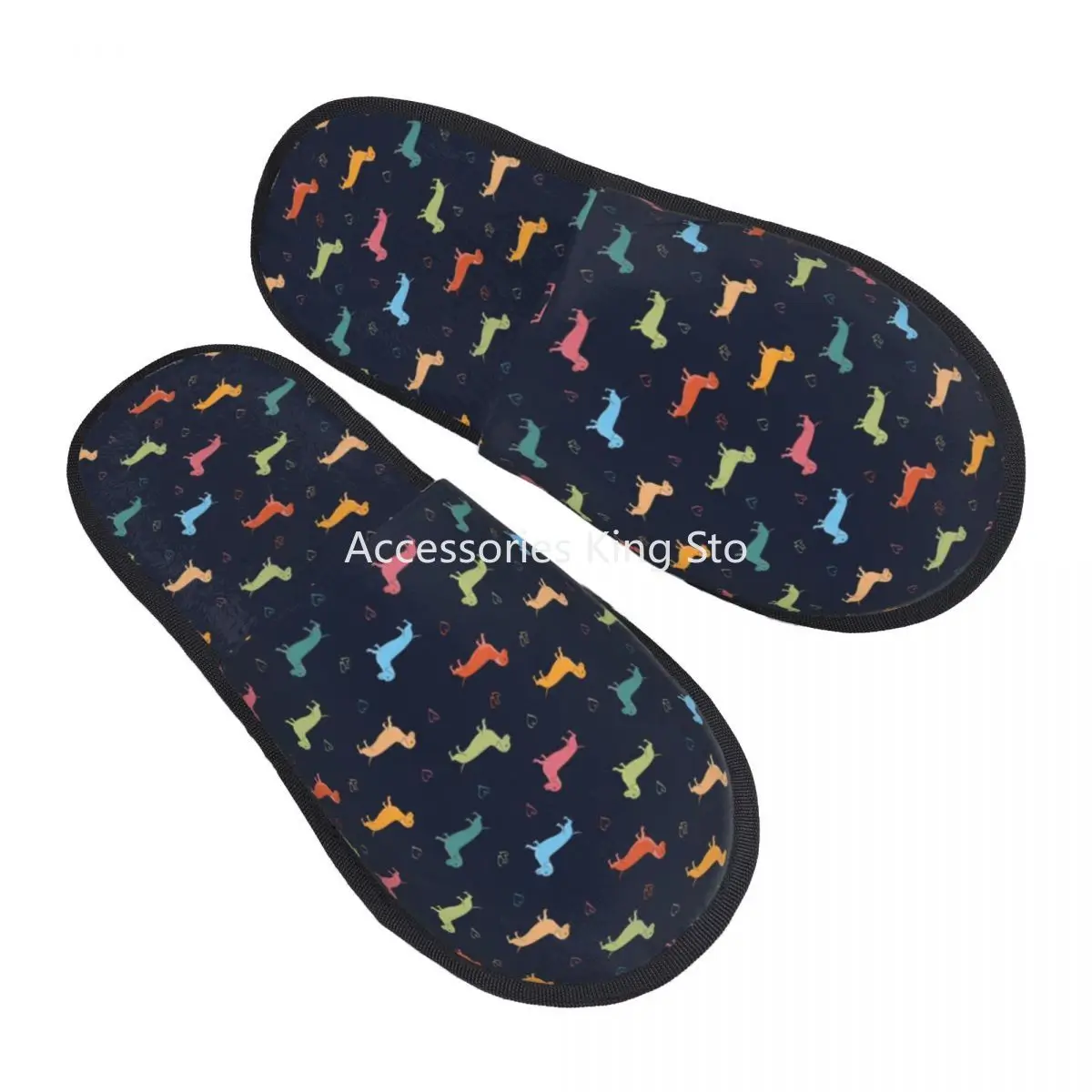 

Dachshund Soft Scuff With Memory Foam Slippers Women Badger Sausage the Wiener Dog Hotel House Shoes