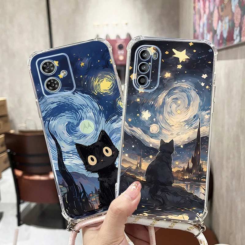 Прозрачный чехол для телефона Motorola Moto G54 G34 G42 G14 G32 G24 G53 G13 G9 G8 G41 G52 G82 G31