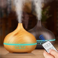 air humidifier aromatherapy essential oil diffuser wood grain electric ultrasonic humidifier remote control led mist maker