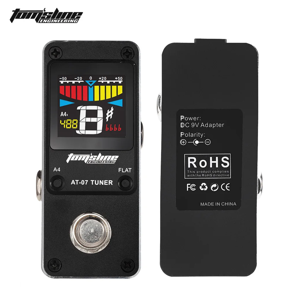 Мини-хроматический Тюнер Педаль AROMA AT-07 Для Электрогитары Детали И Аксессуары