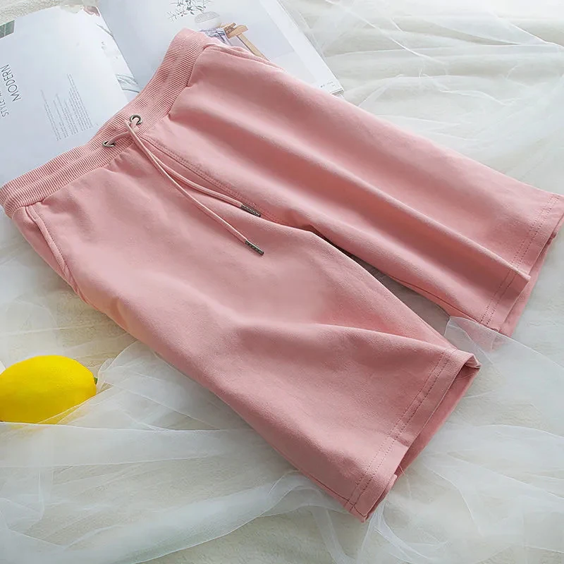 High Waist Baggy Short Sweatpants Women Summer New Straight Szorty Casual Lace Up 2023 Oversize Cortos Pantalones